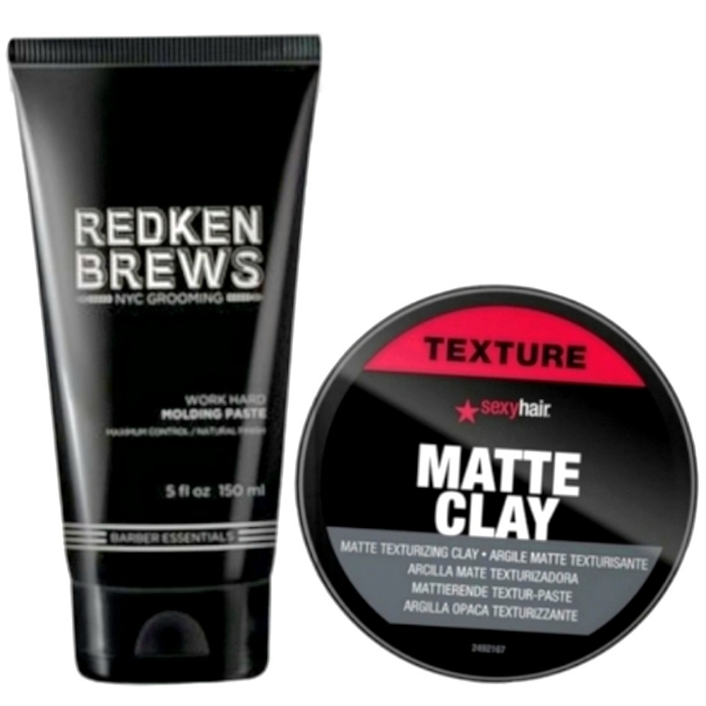 Redken brews molding paste Sexy Hair matte clay discont hairstyling bundle NWT